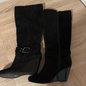 BCBGeneration Wedge High (3 1/4 in) Heel Tall Leathers Boots